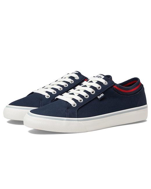 Keds Blue Jump Kick Rib Knit Lace Up Shoes/ Polka Dot 5.5 B