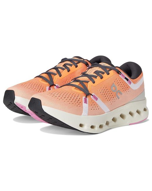 On Shoes Multicolor Cloudsurfer 2 Running Shoes Tangerine/Ivory