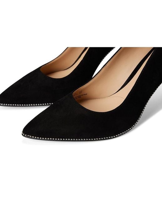 COACH Black Samantha Pump Shoes, Leather/Rubber/Suede