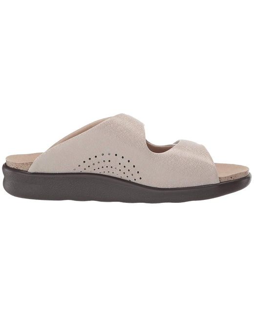 SAS Gray Cozy Adjustable Comfort Slide Sandal (Web Linen) Shoes
