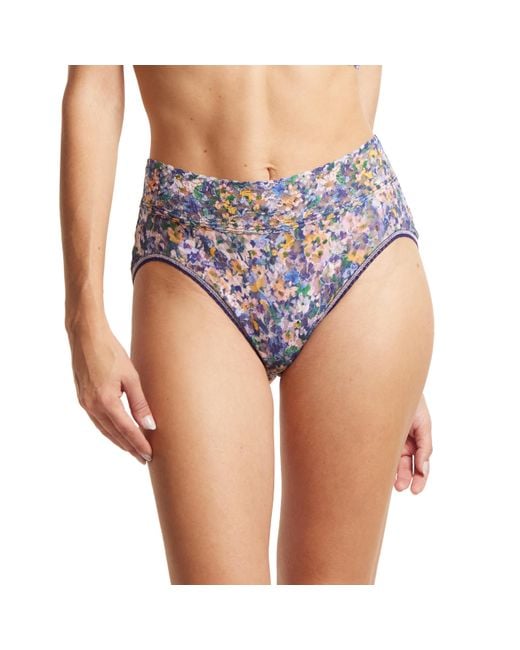 Hanky Panky Blue Signature Lace Printed French Brief