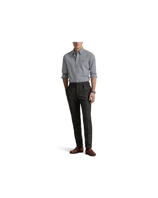Polo Ralph Lauren Black Classic Fit Gingham Stretch Poplin Shirt Clothing, Cotton/Elastane for men