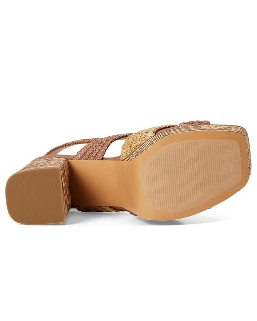 Marc Fisher Brown Caddy Wedge Shoes Dark Tan/Natural, Synthetic