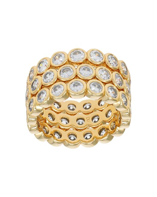 Kate Spade On The Dot Stacking Rings in Metallic | Lyst