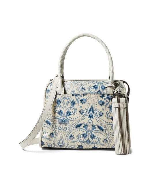 Patricia Nash Small Paris Satchel in White | Lyst