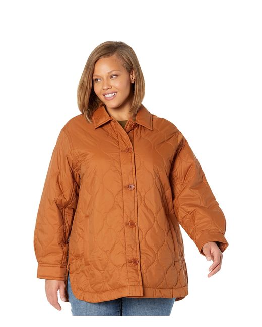 Madewell Synthetic Plus Airpuff Shirt-jacket in Brown | Lyst
