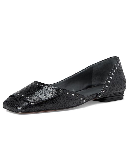 Franco Sarto Black Tracy Embellished Flat Shoes, Leather/Rubber