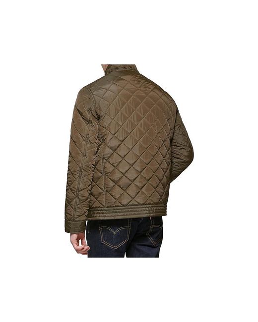 Cole Haan Quilted Jacket With Faux Sherpa Lining Jacket in Green for Men Lyst