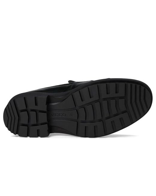 Ecco Black Metropole Oslo Loafer Flat Shoes, Leather/Textile