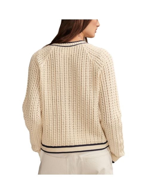 Lucky Brand Natural Button Front Sweater Jacket