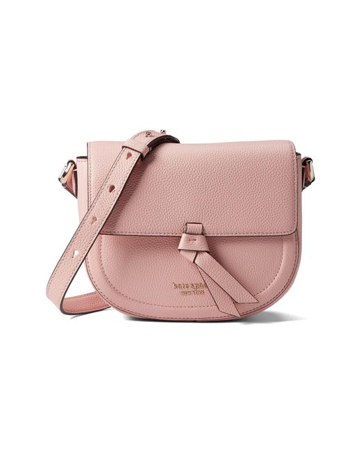 Kate Spade Leather Knott Medium Saddle Bag in Orange Lyst