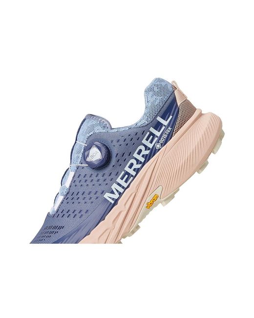 Merrell Blue Agility Peak 5 Boa Gtx(R) Running Shoes/ Salt, Synthetic