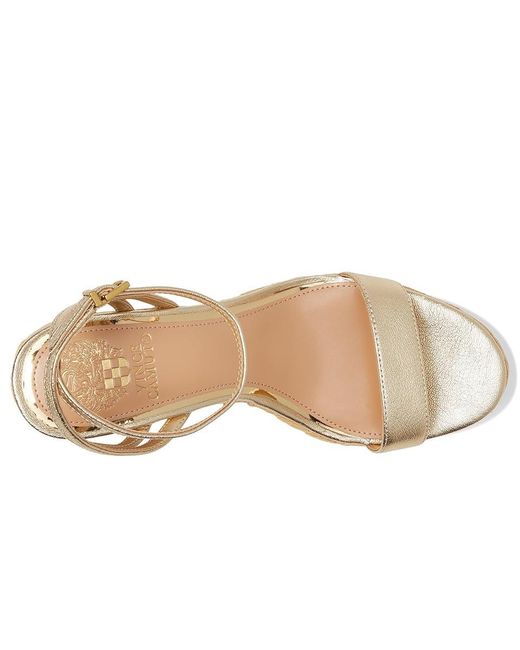 Vince Camuto Multicolor Emrey Ankle Strap Wedge Sandals Sandals, Leather