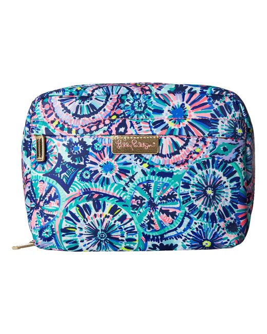 Lilly Pulitzer Blue Travel Cosmetic Case