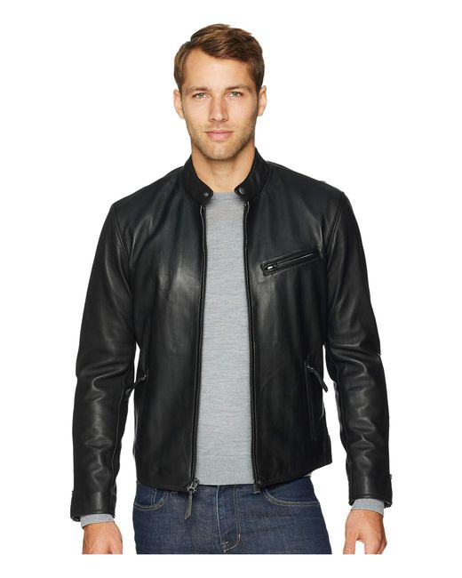 Mens Leather Racer Biker Jacket Photos