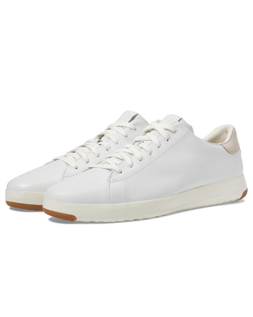 Cole Haan White Grandpro Tennis Leather Sneakers for men