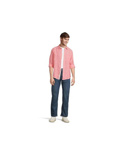 Tommy Bahama Red Long Sleeve Paradise Breezer T Shirt, Linen for men