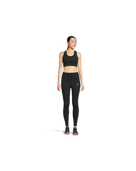 Brooks Black Luxe Tight Clothing, Polyester/Spandex