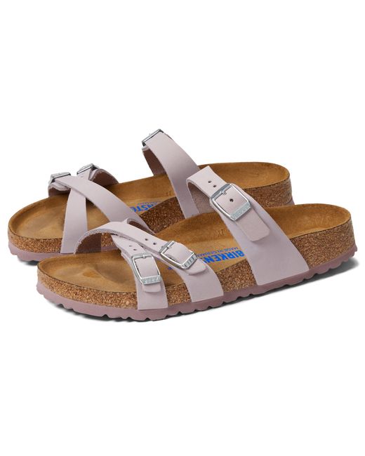 Birkenstock Suede Franca Soft Footbed in Purple | Lyst