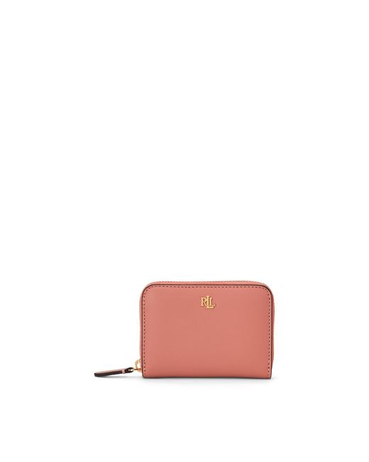 Lauren by Ralph Lauren Pink Leather Continental Wallet