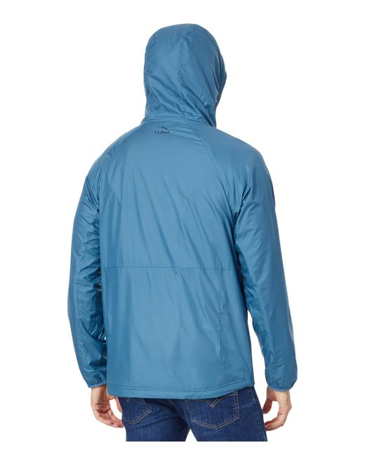 L.L. Bean Blue Performance Fleece-lined Windbreaker for men