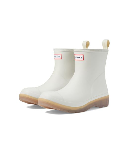 Hunter White Play Short Translucent Sole Boot