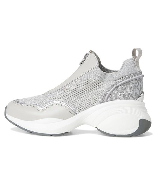 MICHAEL Michael Kors Metallic Zuma Slip-On Trainer Shoes, Synthetic