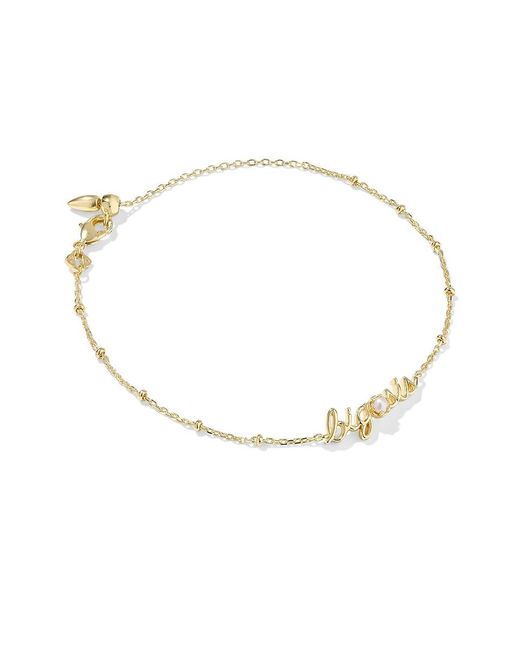 Kendra Scott White Big Sis Delicate Chain Bracelet Bracelet, Brass/Cubic Zirconia/Pearl