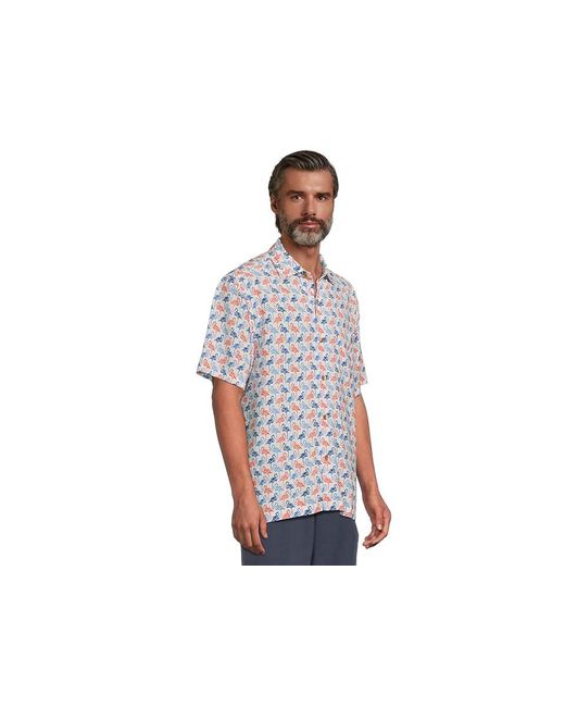 Tommy Bahama Black Veracruz Cay Flamingo Mingle T Shirt, Viscose for men