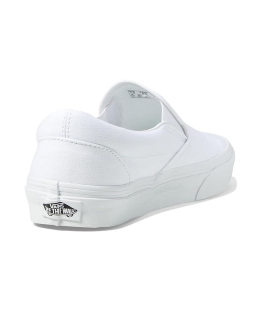 Vans White Classic Slip-On Shoes (Canvas) 9.5