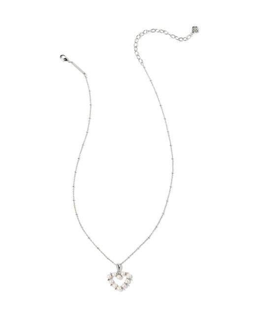 Kendra Scott Ashton Heart Short Pendant Necklace in Metallic Lyst
