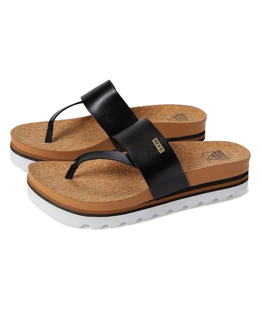 Reef Black Cushion Sol Hi (/Tan) Sandals