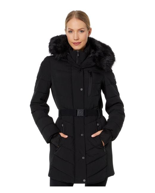 MICHAEL Michael Kors Active Puffer With Hood Jacket A421168q in Black ...