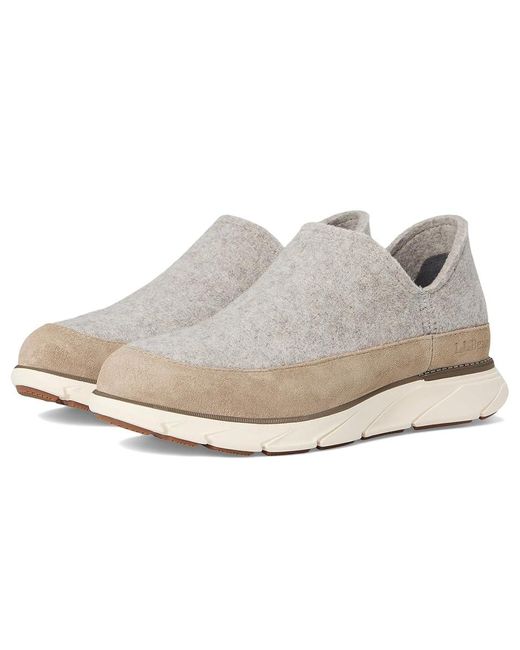 L.L. Bean White Downeast Slip On Wool Slippers 8 B