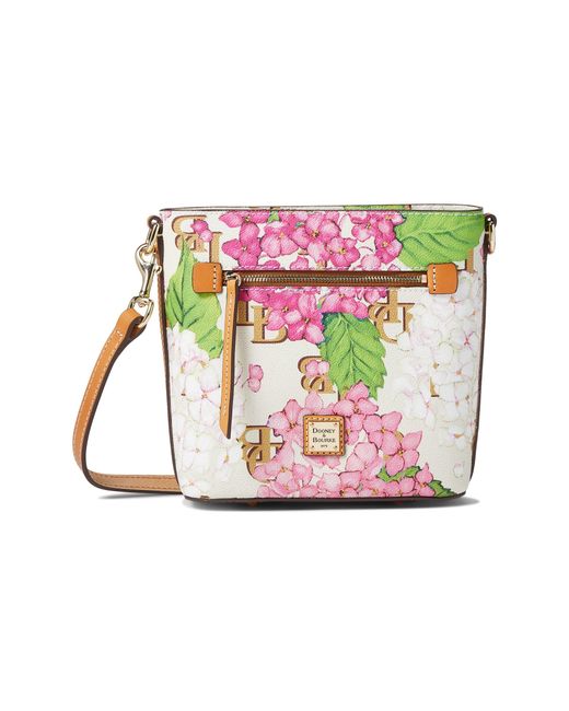 Dooney & Bourke Hydrangea Monogram Small Zip Crossbody in Natural Lyst