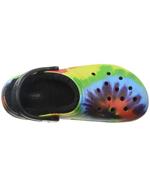 crocs multicolor tie dye