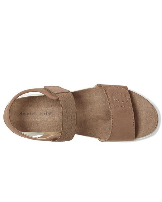 David Tate Brown Papaya Sandals 6 W (D) Leather