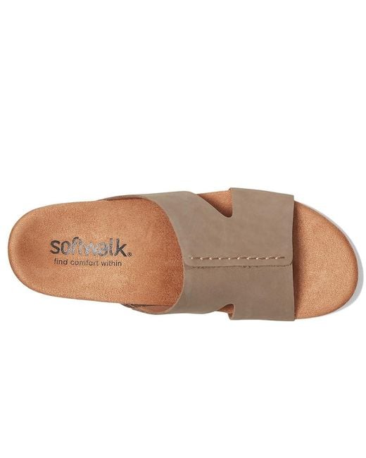 Softwalk® Brown Beverly Sandals 10 N (A) Leather