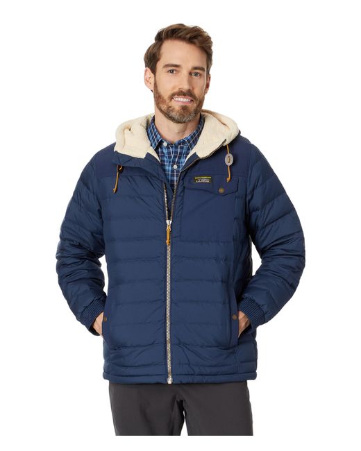 L.L. Bean Blue Mountain Classic Down Sherpa-lined Hooded Jacket for men
