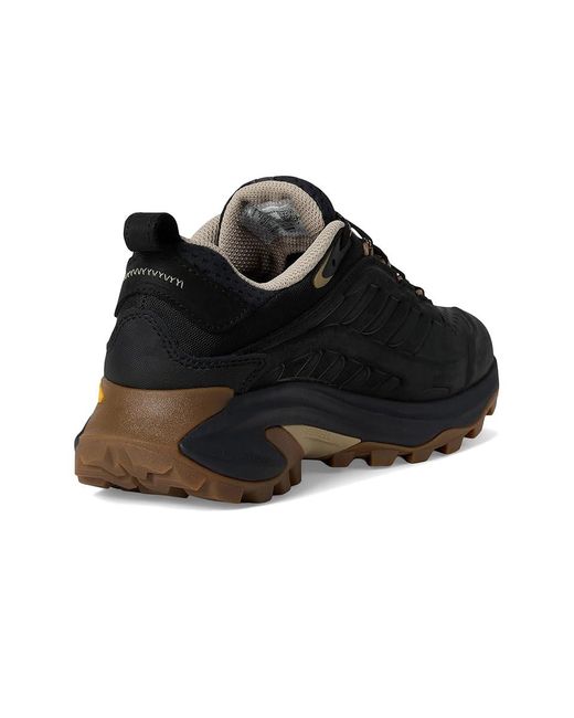 Merrell Black Moab Speed 2 Leather Waterproof Climbing Shoes for men