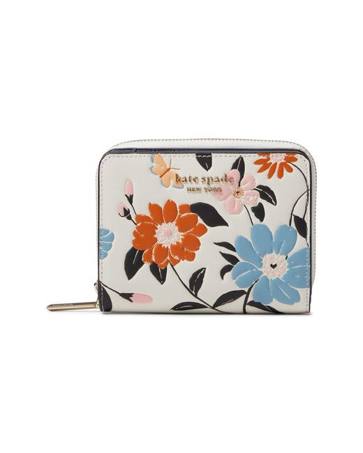 Kate Spade Spencer Floral Garden Embossed Saffiano Leather Small ...