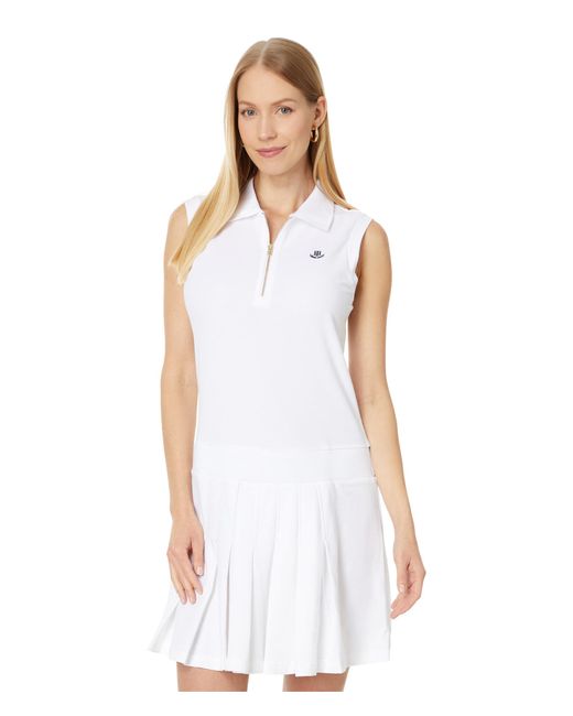 Tommy Hilfiger White Solid Tennis Dress