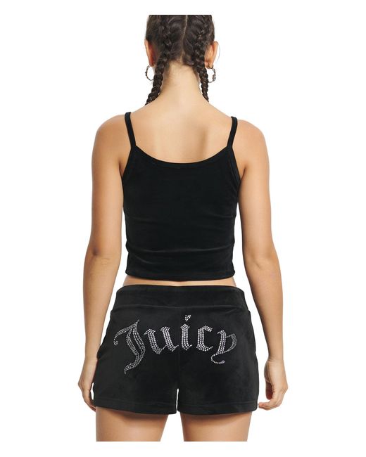 Juicy Couture Black Juicy Basic Fitted Cropped Tank