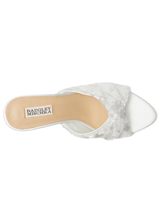 Badgley Mischka White Gailea Sandals, Synthetic
