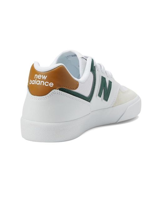 New Balance White 574 Vulc (/Forest) Shoes