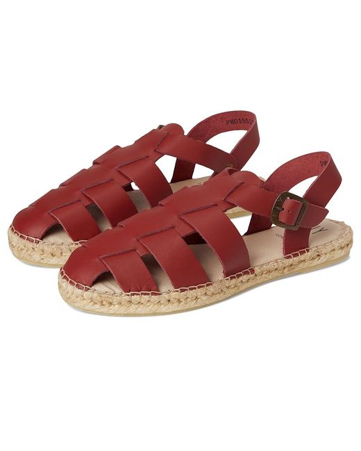 Fly London Red Sowa551Fly Sandals, Leather/Rubber