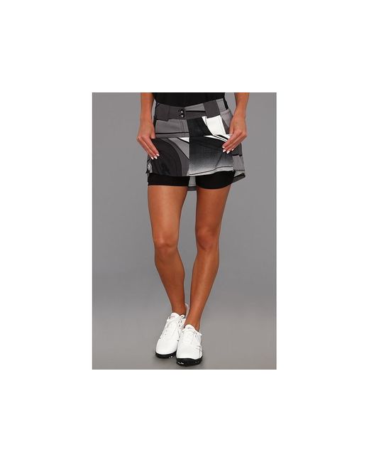 Jamie Sadock Black Ecco Print 18 In. Skort Skort, Polyester/Spandex