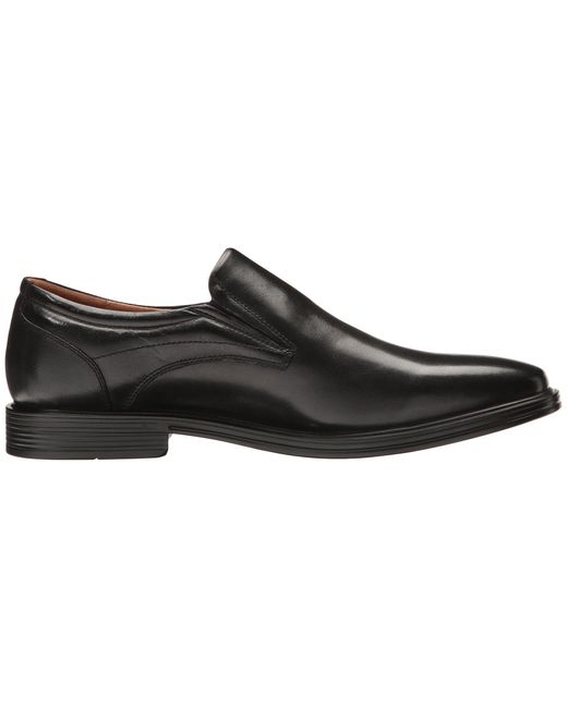 Florsheim Mens Heights Plain Toe Slip On shoes black smooth leather 