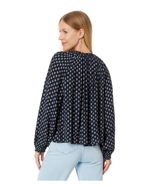 Faherty Brand Blue Emery Blouse