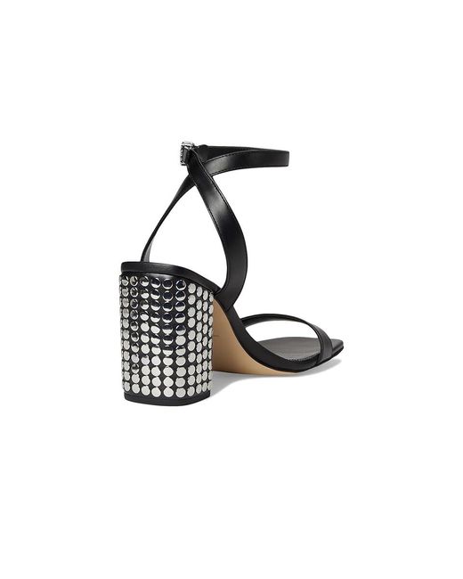 MICHAEL Michael Kors Black Merriam Block Heel Sandals, Leather/Rubber
